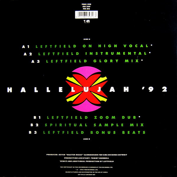 Inner City - Hallelujah '92 | 10 Records (TENX 398) - 2 Inner City - Hallelujah '92 | 10 Records (TENX 398) - 2