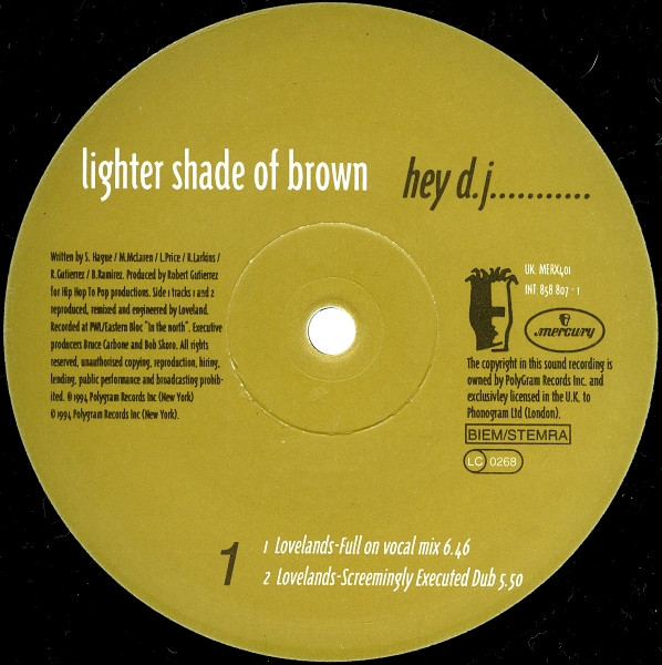 Lighter Shade Of Brown - Hey D.J.... | Mercury (MERX401) - 3