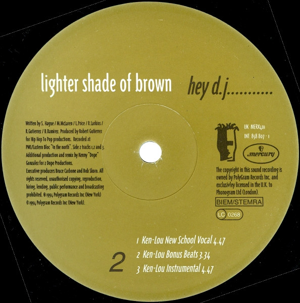 Lighter Shade Of Brown - Hey D.J.... | Mercury (MERX401) - 4