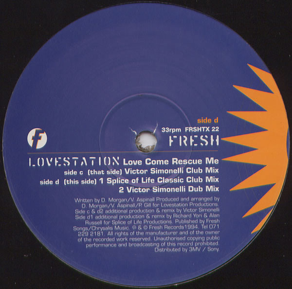 Lovestation - Love Come Rescue Me (Victor Simonelli & Splice Of Life Mixes) | Fresh (FRSHTX22)
