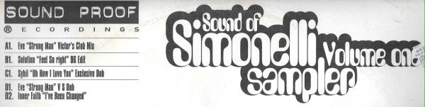 Victor Simonelli - Sound Of Simonelli Sampler Volume One | Sound Proof Recordings (SPT 008) - 6 Victor Simonelli - Sound Of Simonelli Sampler Volume One | Sound Proof Recordings (SPT 008) - 6