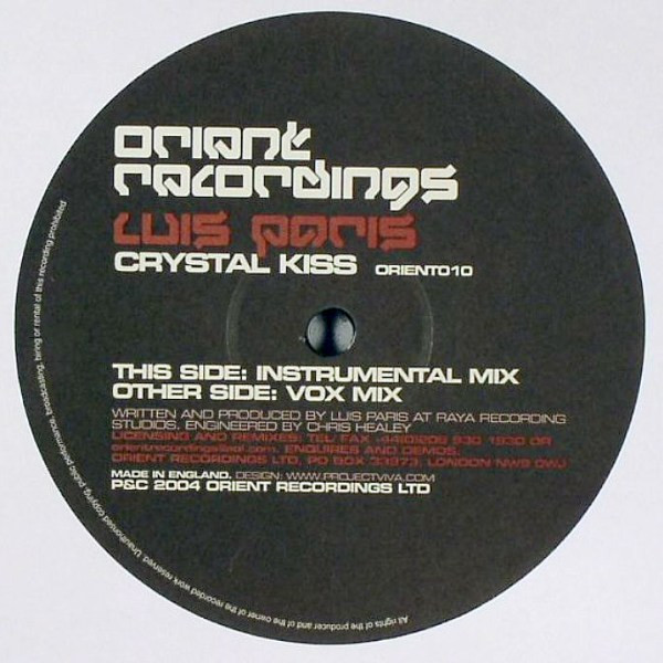 Luis Paris - Crystal Kiss | Orient Recordings (ORIENT 010) - 2