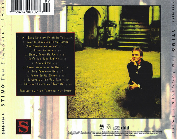 Sting - Ten Summoner's Tales | A&M Records (31454 0070 2) - 2 Sting - Ten Summoner's Tales | A&M Records (31454 0070 2) - 2