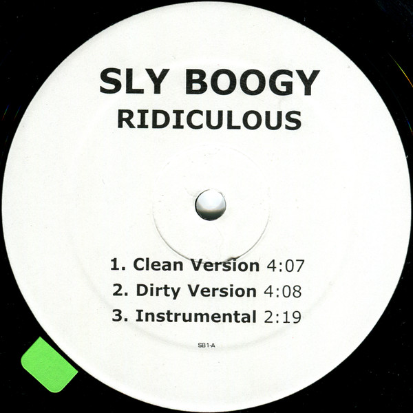 Sly Boogy - Ridiculous / California (Remix) | J Records (SB1) - main
