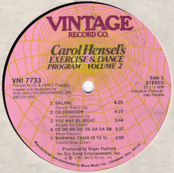 Carol Hensel - Carol Hensel's Exercise & Dance Program, Volume 2 | Vintage Record Co. (VNI 7733) - 3 Carol Hensel - Carol Hensel's Exercise & Dance Program, Volume 2 | Vintage Record Co. (VNI 7733) - 3