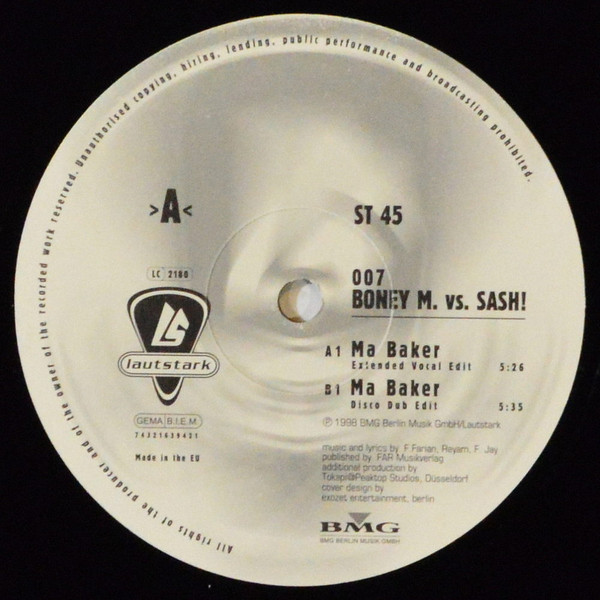 Boney M. vs. Sash! - Ma Baker | Lautstark (007) - 3