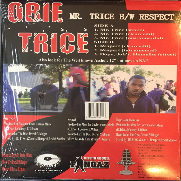 Obie Trice - Mr. Trice / Respect | Certified Records (CERT-012) - 2