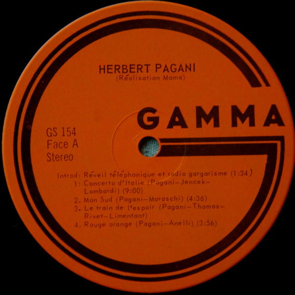 Herbert Pagani - Herbert Pagani | Gamma (GS 154) - 3 Herbert Pagani - Herbert Pagani | Gamma (GS 154) - 3
