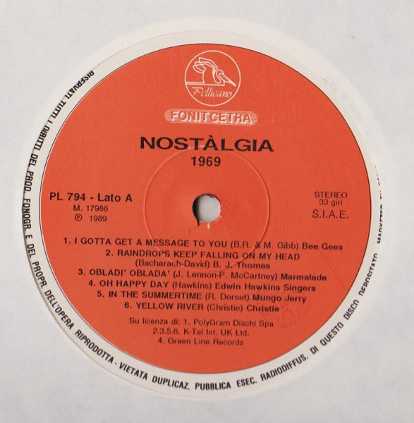 Various - Nostàlgia '69 | Fonit Cetra (PL 794) - 3 Various - Nostàlgia '69 | Fonit Cetra (PL 794) - 3