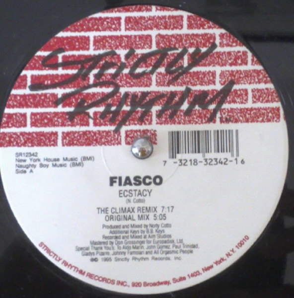 Fiasco - Ecstacy | Strictly Rhythm (SR12342)