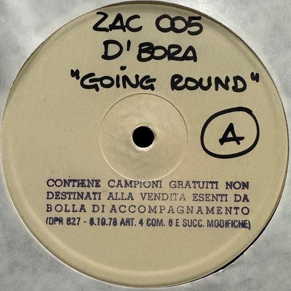 D'Bora - Going Round | ZAC Records (ZAC 005-95)