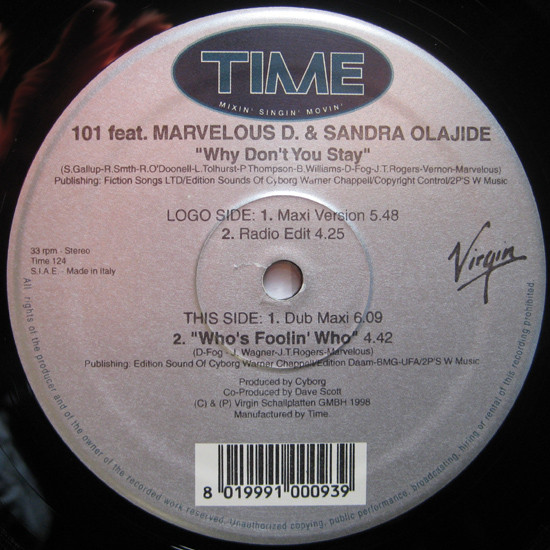 101 feat. Marvelous D. & Sandra Olajide - Why Don't You Stay | TIME (TIME 124) - 3 101 feat. Marvelous D. & Sandra Olajide - Why Don't You Stay | TIME (TIME 124) - 3