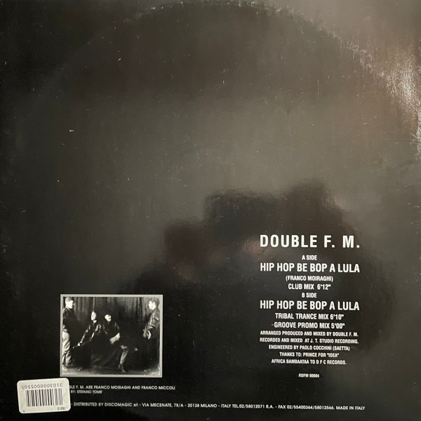 Double F.M. - Hip Hop Be Bop A Lula | Rhymes Records Rhythms (RDFM 00004) - 2