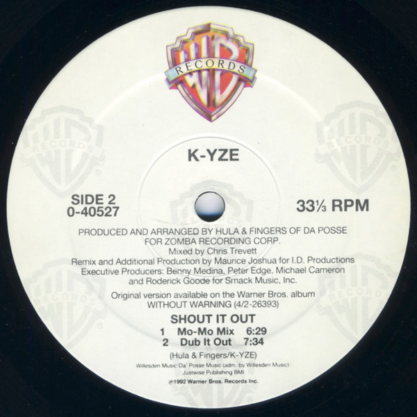 K-Yze - Shout It Out | Warner Bros. Records (0-40527) - 4