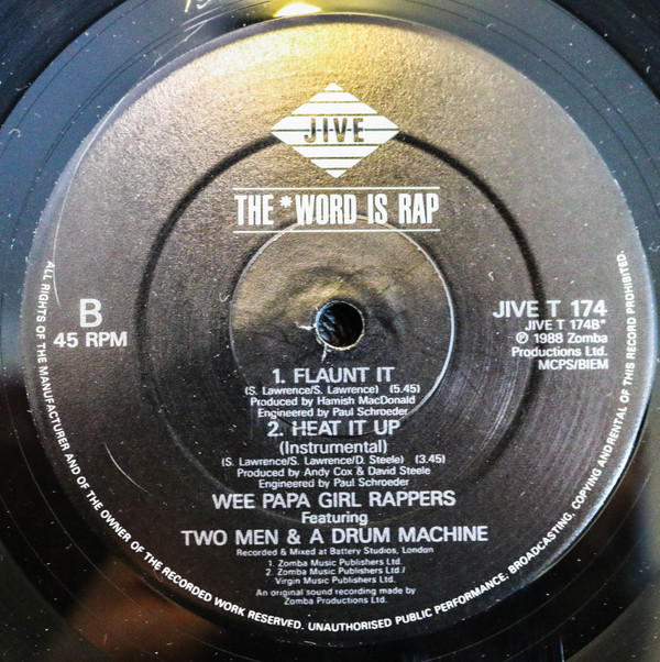 Wee Papa Girl Rappers Featuring Two Men And A Drum Machine - Heat It Up | Jive (JIVE T 174) - 4