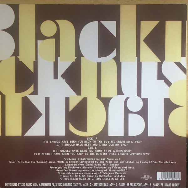 Blacknuss - It Should Have Been You | ZAC International (ZNT 001) - 2