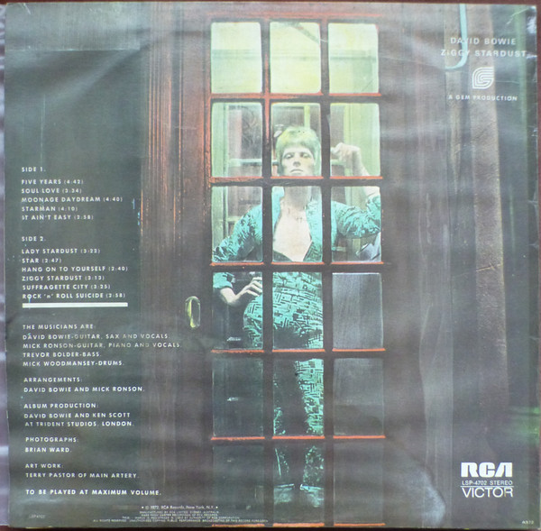 David Bowie - The Rise And Fall Of Ziggy Stardust And The Spiders From Mars | RCA Victor (LSP 4702) - 2 David Bowie - The Rise And Fall Of Ziggy Stardust And The Spiders From Mars | RCA Victor (LSP 4702) - 2