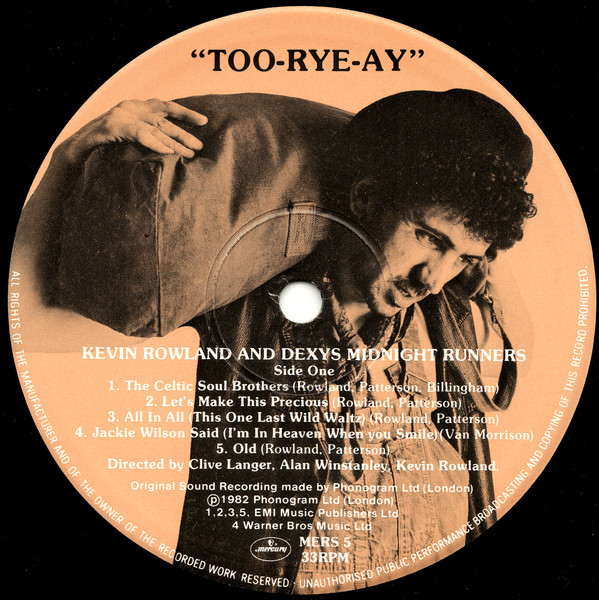 Kevin Rowland & Dexys Midnight Runners - Too-Rye-Ay | Mercury (MERS 5) - 3