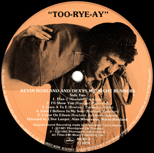 Kevin Rowland & Dexys Midnight Runners - Too-Rye-Ay | Mercury (MERS 5) - 4