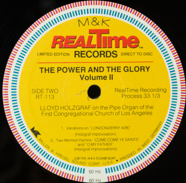 Lloyd Holzgraf - The Power And The Glory Volume 2 | M & K Realtime Records (RT-113) - 4