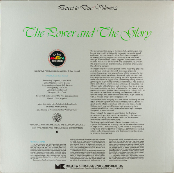Lloyd Holzgraf - The Power And The Glory Volume 2 | M & K Realtime Records (RT-113) - 2