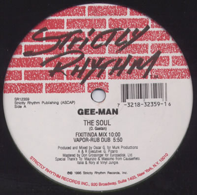 Gee-Man - The Soul | Strictly Rhythm (SR12359)