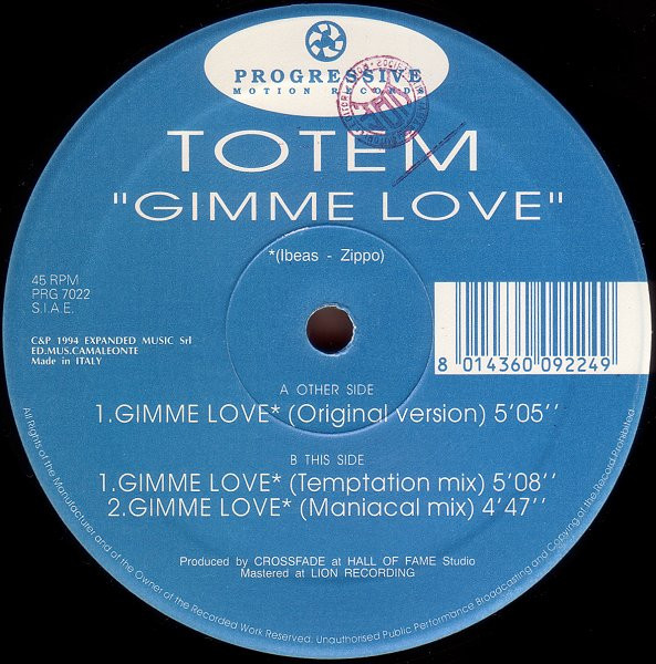 Totem - Gimme Love | PRG (Progressive Motion Records) (PRG 7022) - 3 Totem - Gimme Love | PRG (Progressive Motion Records) (PRG 7022) - 3