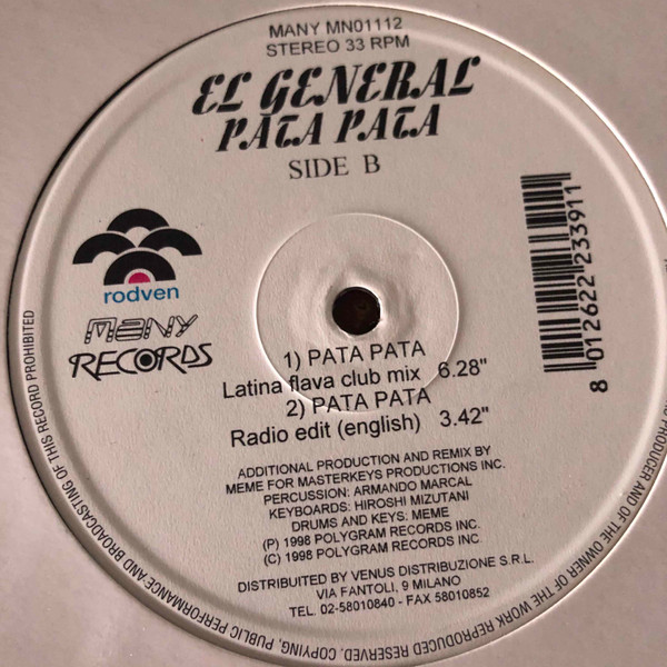El General - Pata Pata | Many Records (MN 01112)