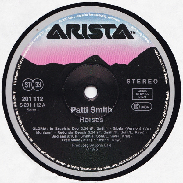 Patti Smith - Horses | Arista (201 112) - 3