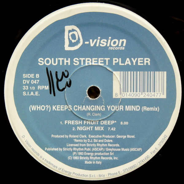 South Street Player - (Who?) Keeps Changing Your Mind (Remix) | D:vision Records (DV 047) - 2