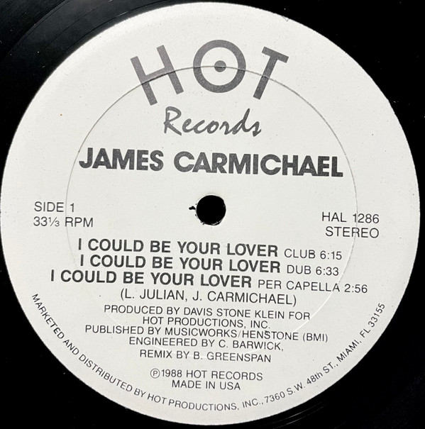 James Carmichael - I Could Be Your Lover | Hot Records (HAL 1286)