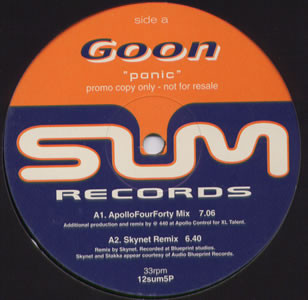 Goon - Panic | Sum Records (12SUM 5P) - main