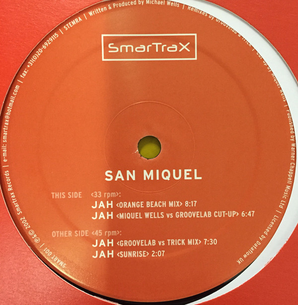 San Miquel - Jah | Smartrax Records (SMART 001)