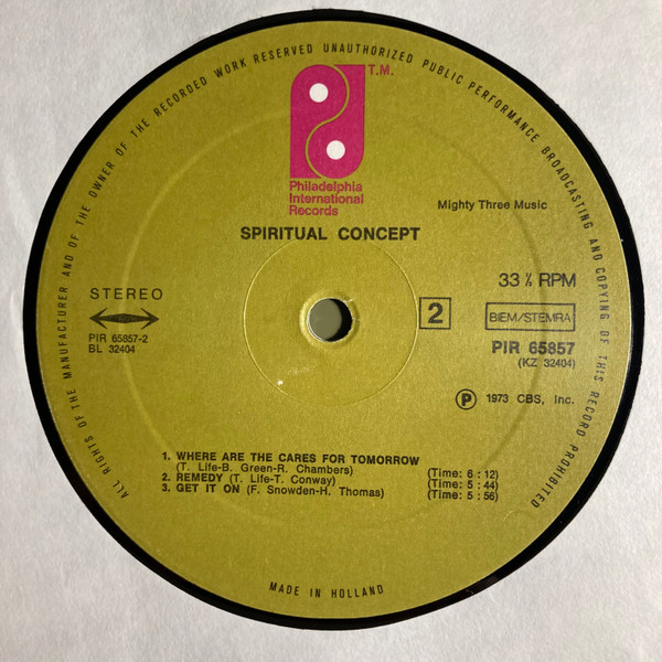 Spiritual Concept - Spiritual Concept | Philadelphia International Records (PIR 65857) - 4