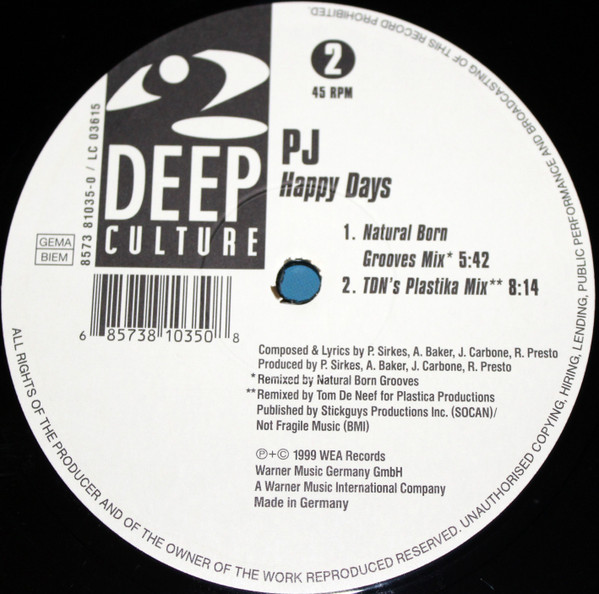 Paul Jacobs - Happy Days (Part 1) | Deep Culture (8573 81035-0) - 3 Paul Jacobs - Happy Days (Part 1) | Deep Culture (8573 81035-0) - 3