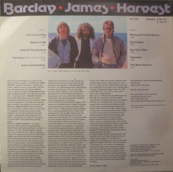 Barclay James Harvest - Barclay James Harvest | AMIGA (8 56 127) - 2 Barclay James Harvest - Barclay James Harvest | AMIGA (8 56 127) - 2