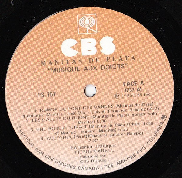 Manitas De Plata - Musique Aux Doigts | CBS (FS 757) - 3