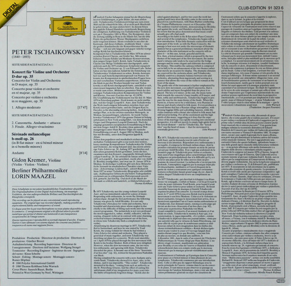 Violinkonzert, Sérénade Mélancolique