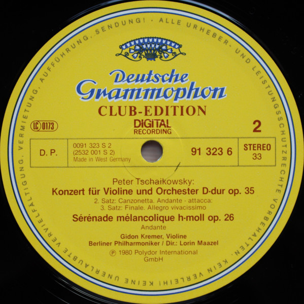 Violinkonzert, Sérénade Mélancolique