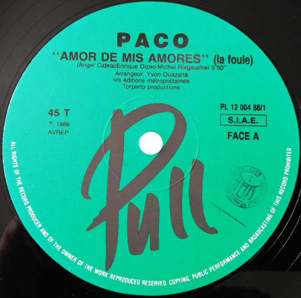 Paco - Amor De Mis Amores | Pull (PL 12 004 88/1) - 4 Paco - Amor De Mis Amores | Pull (PL 12 004 88/1) - 4