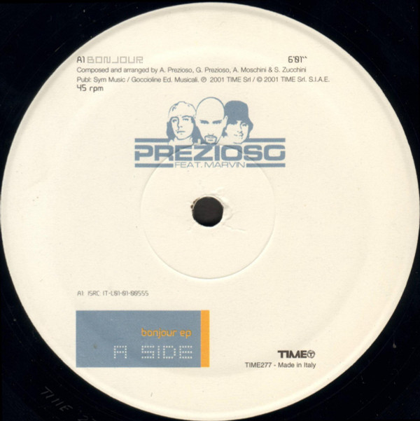 Prezioso Feat. Marvin - Bonjour EP | TIME (TIME 277) - 3