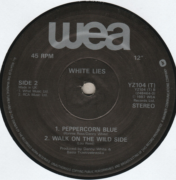 White Lies - Walk On The Wild Side | WEA (YZ104T) - 4 White Lies - Walk On The Wild Side | WEA (YZ104T) - 4