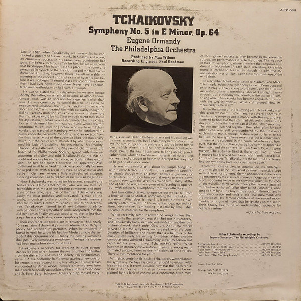 Symphony No. 5 In E Minor Op. 64