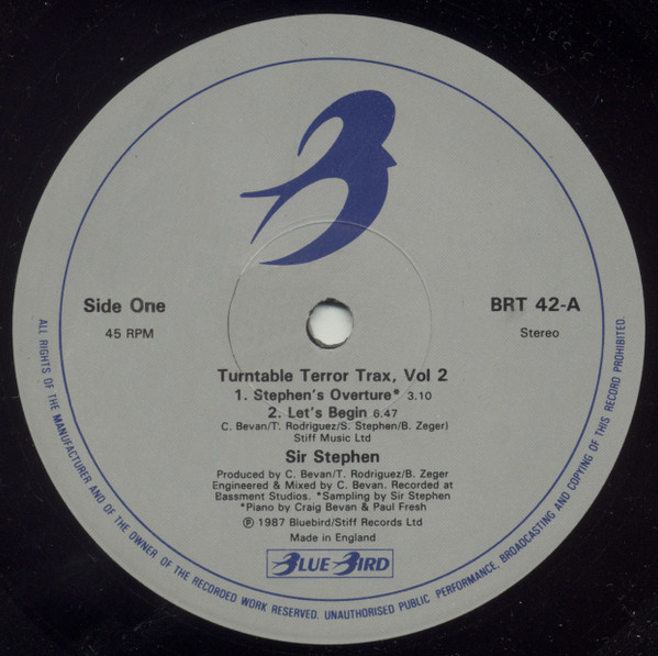 Sir Stephen - Turntable Terror Trax, Vol. 2 | Bluebird (BRT 42) - 2