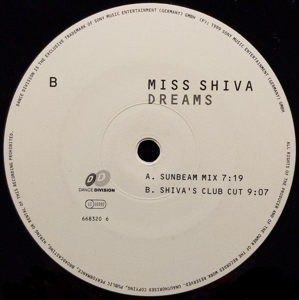 Miss Shiva - Dreams | Dance Division (DAD 668320 6) - 2 Miss Shiva - Dreams | Dance Division (DAD 668320 6) - 2