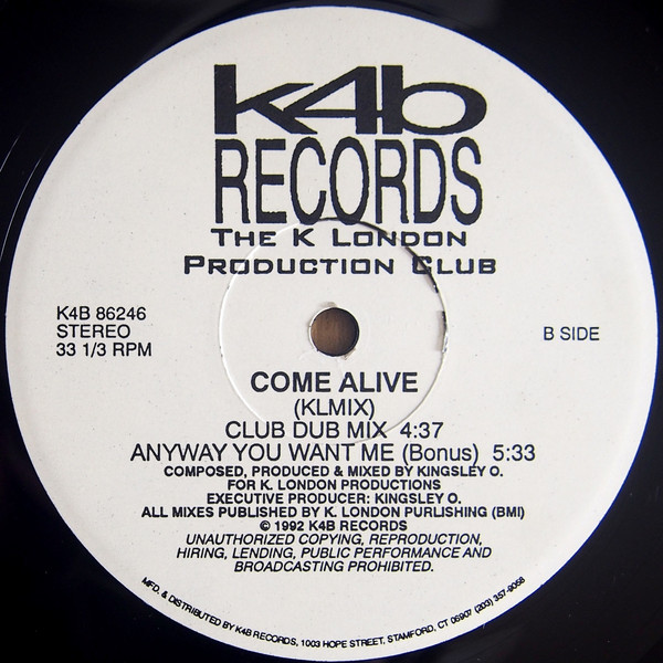 K London Production Club - Come Alive (KLMIX) | K4B Records (K4B 86246) - 2