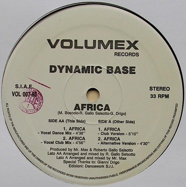 Dynamic Base - Africa | Volumex (VOL 007-93) - main