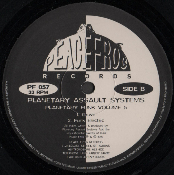 Planetary Assault Systems - Planetary Funk Volume 5 | Peacefrog Records (PF 057) - 2