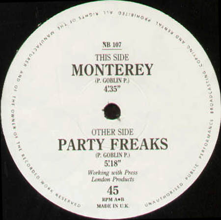 P. Goblin P. - Party Freaks / Monterey | Express Record (NB 107) - main