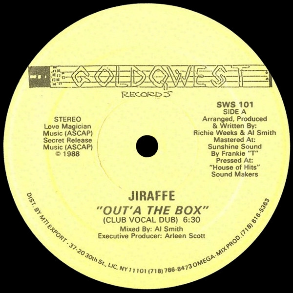 Jiraffe - Out'A The Box | GoldQwest Records (SWS 101) - main